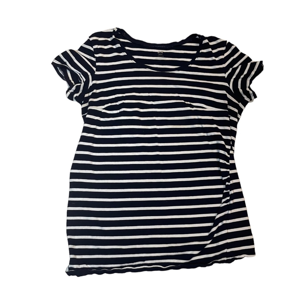 H&M Mama Red and White Stripes Maternity Top